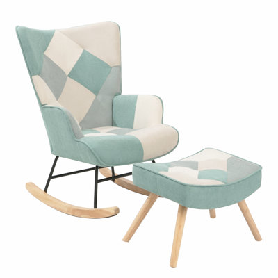 Chaise berçante avec repose-pieds
