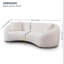 Ensemble de canapé de salon 3 pièces Modern Boucle, canapé 5 places courbé avec fauteuil d'appoint-314599474