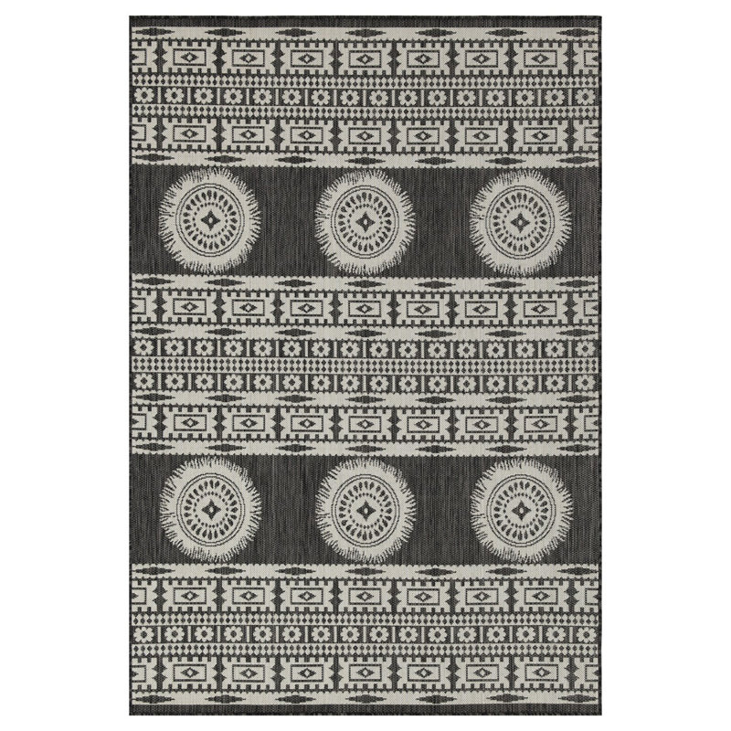 Tapis intérieur / extérieur anthracite Sunshine, Rectangle 7 pi 10 po x 10 pi 3 po