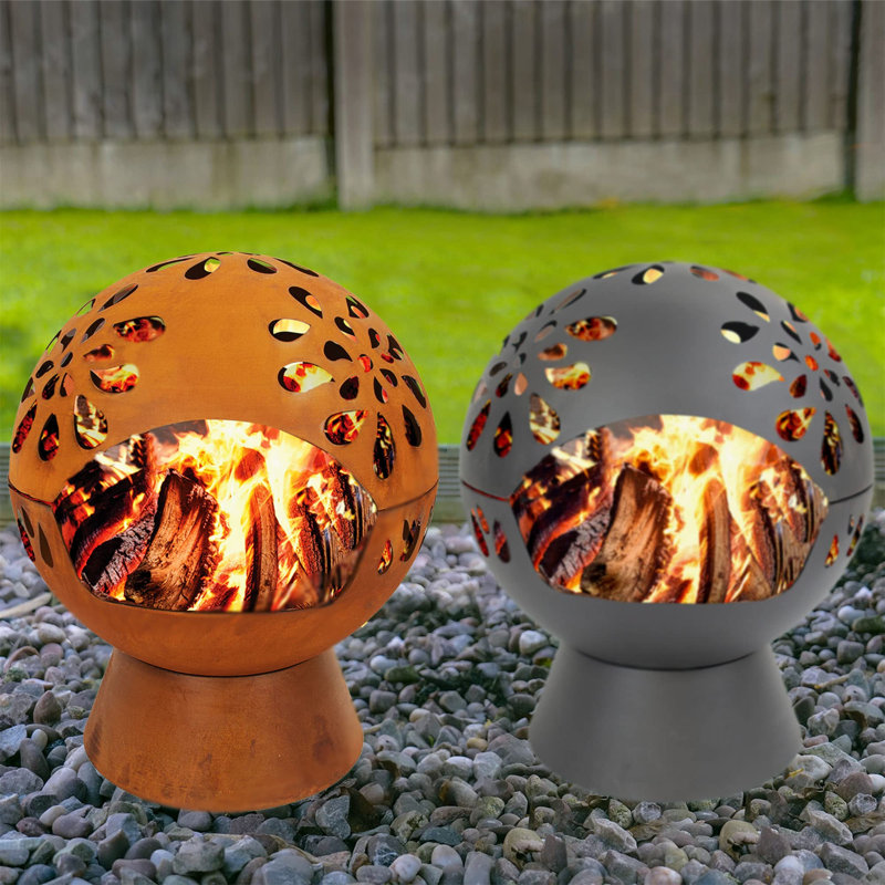 Round Steel Smokeless Fire Pit, Brass