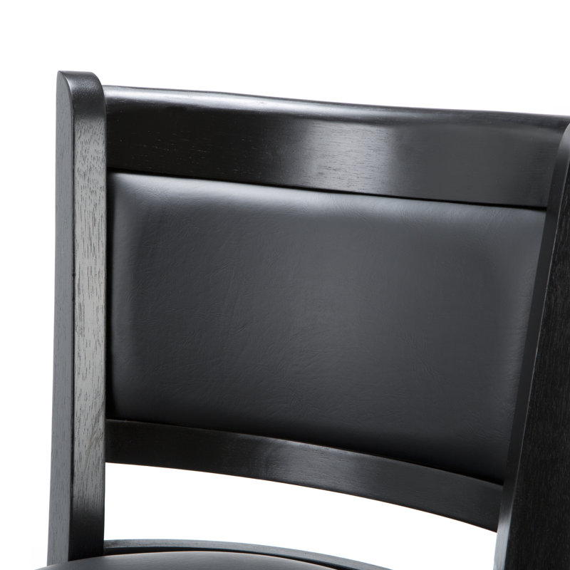 Comptoir pivotant, bar et très grand tabouret en bois Analuz, Noir, Tabouret de bar (siège d'une hauteur de 30 po), Noir