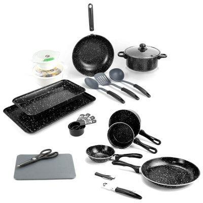 Clinkscales 25 - Piece Non-Stick Carbon Steel Cookware Set