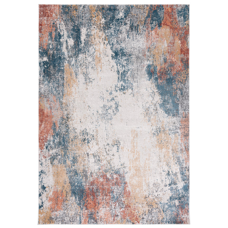 Rftc593 Reflection Invista Performance Abstract Rug, 5'-3" X 7'-6" Rectangle