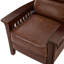 Fauteuil inclinable moderne en cuir avec structure en bois d'hévéa-132947602