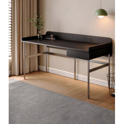 Bureau d'ordinateur minimaliste pour la maison avec structure en métal et un seul tiroir