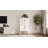 71" Tall Arched Fluted Storage Cabinet, Modern Arched Pantry Cabinet with 4 Tier Shelves-2097648454