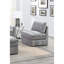 Fauteuil de salon sans accoudoirs, tissu en suède, dossier moderne à trois couches en suède moderne, coussin, poids de 42 lb