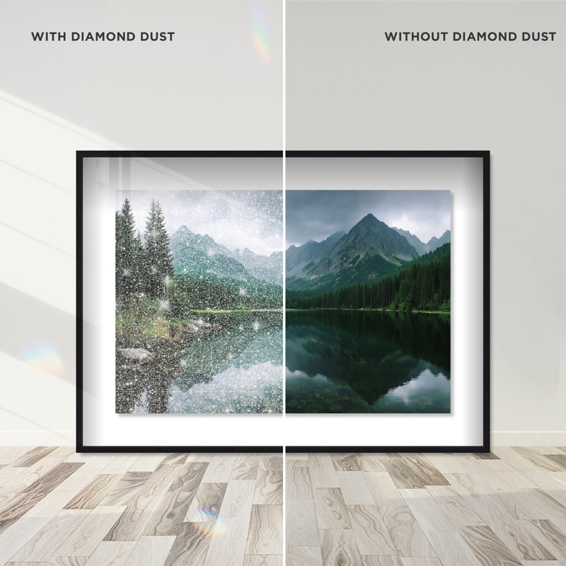 Mountain Mirror I Print by Oliver Gal, 37.5" H x 55.5" W, Black Shadowbox