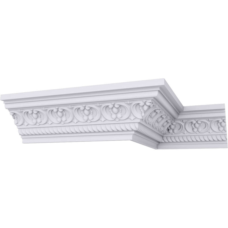 Moulure à couronne perlée H 3 1/4 po x P 3 1/8 po x F 4 5/8 po x L 94 1/2 po (répétition 1 7/8 po)