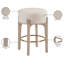 Tabouret de comptoir rembourré en tissu Maud-121555420