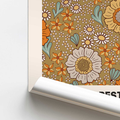 Retro Budapest Flower Market Print