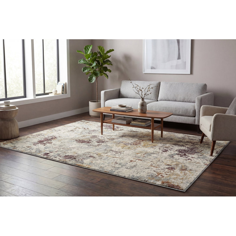 Maurin Abstract Indoor Rug, Rectangle 3'11" x 5'7"
