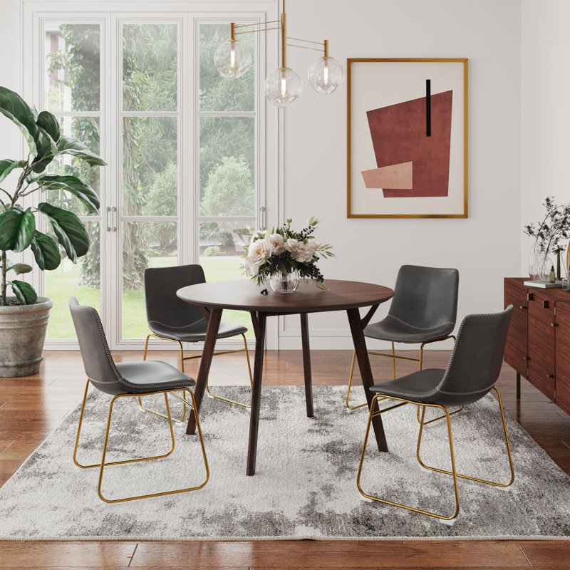 West Furniture Boston Round Dining Table Arhaus 'Leighton' Ebony