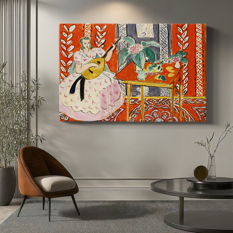 The Lute (Le Luth)-Henri Matisse-Gallery Wrapped Canvas-1943, 18 x 27