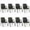 Paquet de 8 chaises de salle d'attente en similicuir