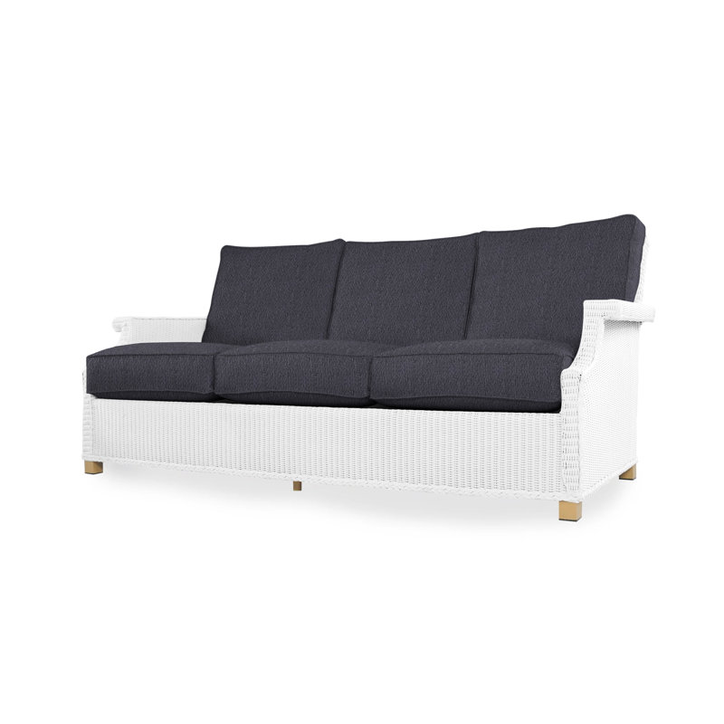 Hamptons Outdoor 3 - Seat Patio Sofa, White, Cottage Pepper