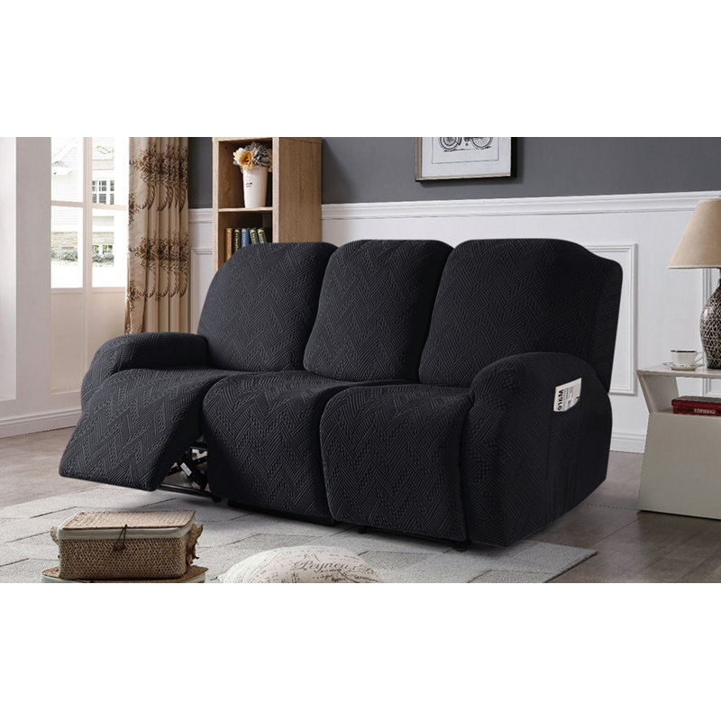 Housse extensible pour canapé 3 pièces Harriet, Noir