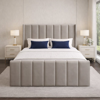 Premium Wingback Storage Bed Frame