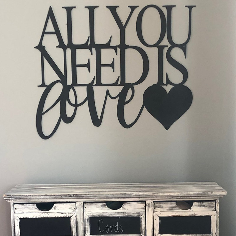 All You Need Is Love Wall Décor, 21" H x 26" W x 0.06" D