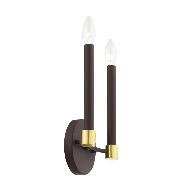 Orean Flush Mounted Sconce, Bronze/Gold