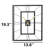 Metal Rectangle Wall Clock