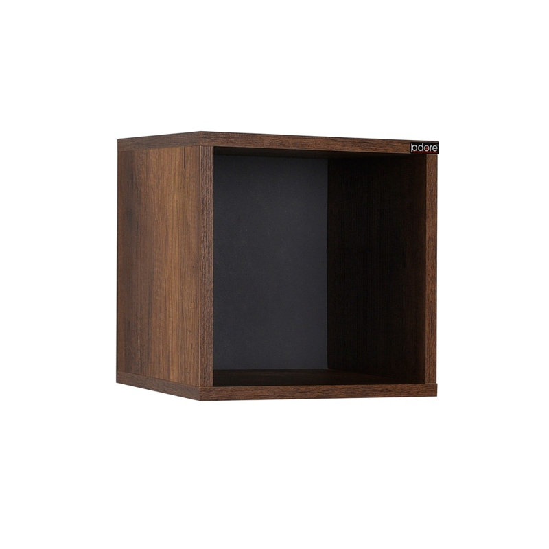 Modern Wall Shelf, Oslo & Walnut, 13.0 x 13.0 x 7.5 inches | 100% Melamine Coated Particle Board, Thickness: 0.6 inches | Stylish & Functional Design, Perfect for Home Decor & Organizing Spaces