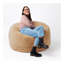 Fauteuil à billes rond en fausse fourrure-118602407