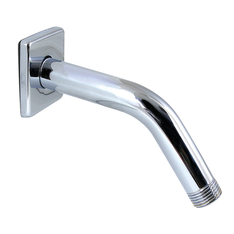 Bras de douche Kingston 7 po avec bride carrée Claremont Kingston, Chrome poli