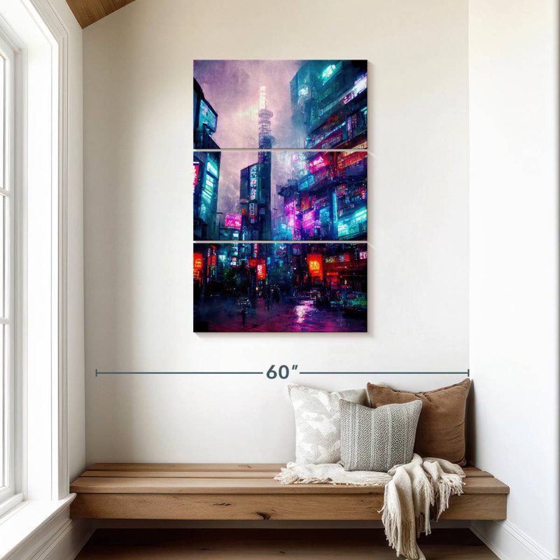 Sirpi Cyberpunk City Tokyo II, H 45 po x l 28 po