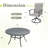 Round Patio Dining Set With 360° Swivel PVC-coated polyester Chairs-972657698