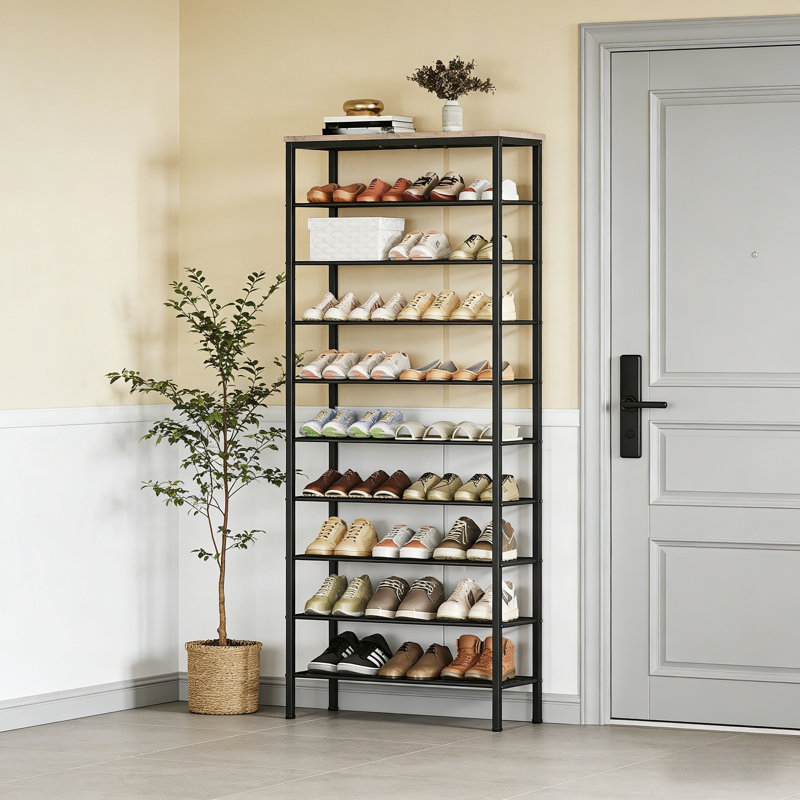 Range-chaussures de grande capacité de style industriel