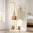 Freestanding Double-Pole Coat Rack With 8 Hooks And Marble-Look Base, Sturdy Metal Clothes Hanger Stand For Entryway, Living Room, And Bedroom Organization