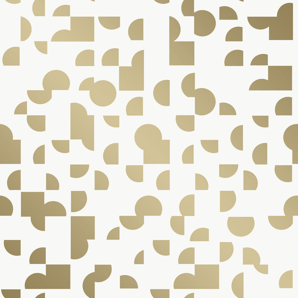 Mod Geo Peel and Stick Wallpaper, Gold