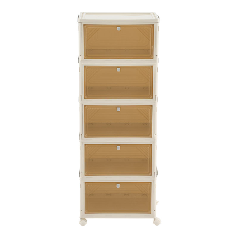 6 Pair Stackable Shoe Rack, 103cm H x 39cm W x 28cm D