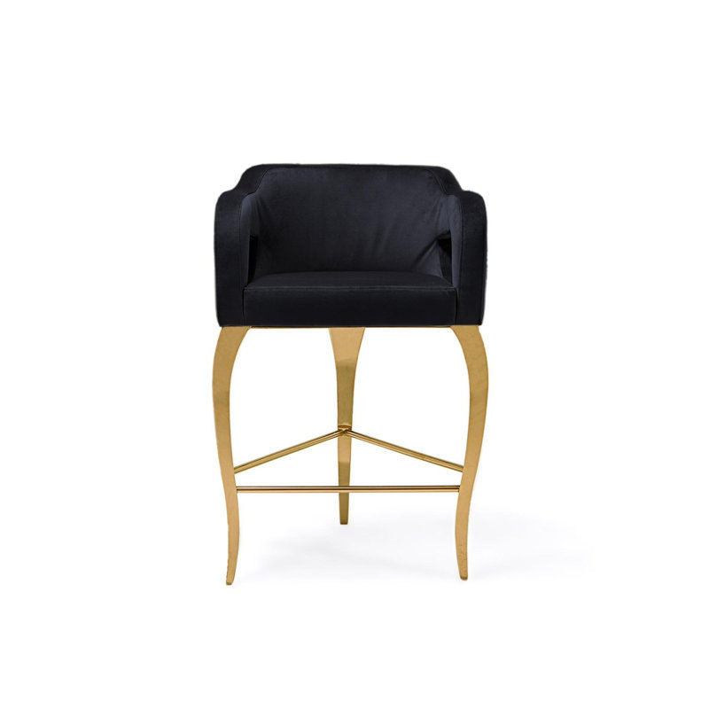 Tabouret Melisia, Noir