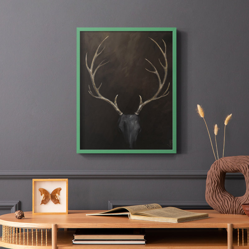 Reproduction encadrée Buck - bois massif, Vert, H 10 po x l 8 po