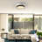 Jabran 1 - Light 15.74" White Round LED Dimmable Flush Mount with Remote