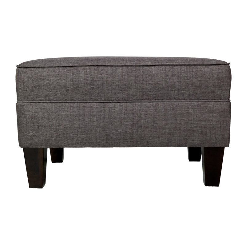 Kwong Upholstered Ottoman, Gray-Red tint