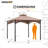 Sunjoy 11 ft. x 11 ft. Extra Tall Gazebo with 2-Tier Hip Roof, 2-Tone Bronze Bamboo Steel Frame Soft top Gazebo with Ceiling Hook