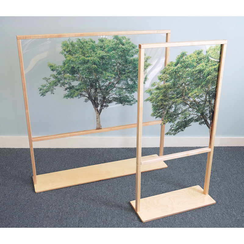 Nature View Clear Classroom Divider