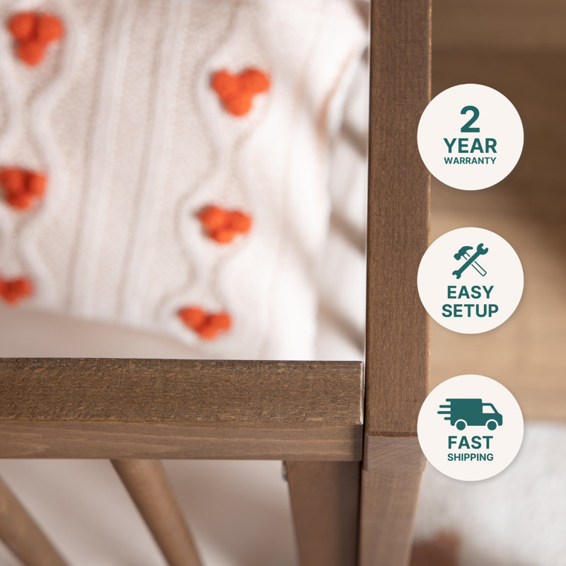 Bliss 4-in-1 Convertible Crib, Walnut