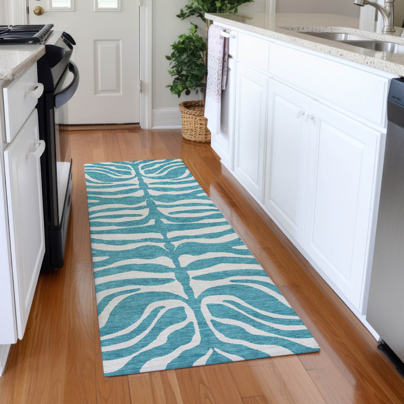 Premium Machine Washable Kian AMF1042 Animal Print Rug, Runner 2'3" x 7'6"
