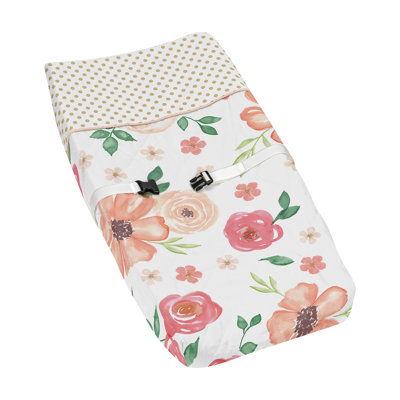 Watercolor Floral Changing Pad Cover