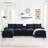 Clidie U Shaped Upholstered Sectional Sofa with Chaise-1598667765