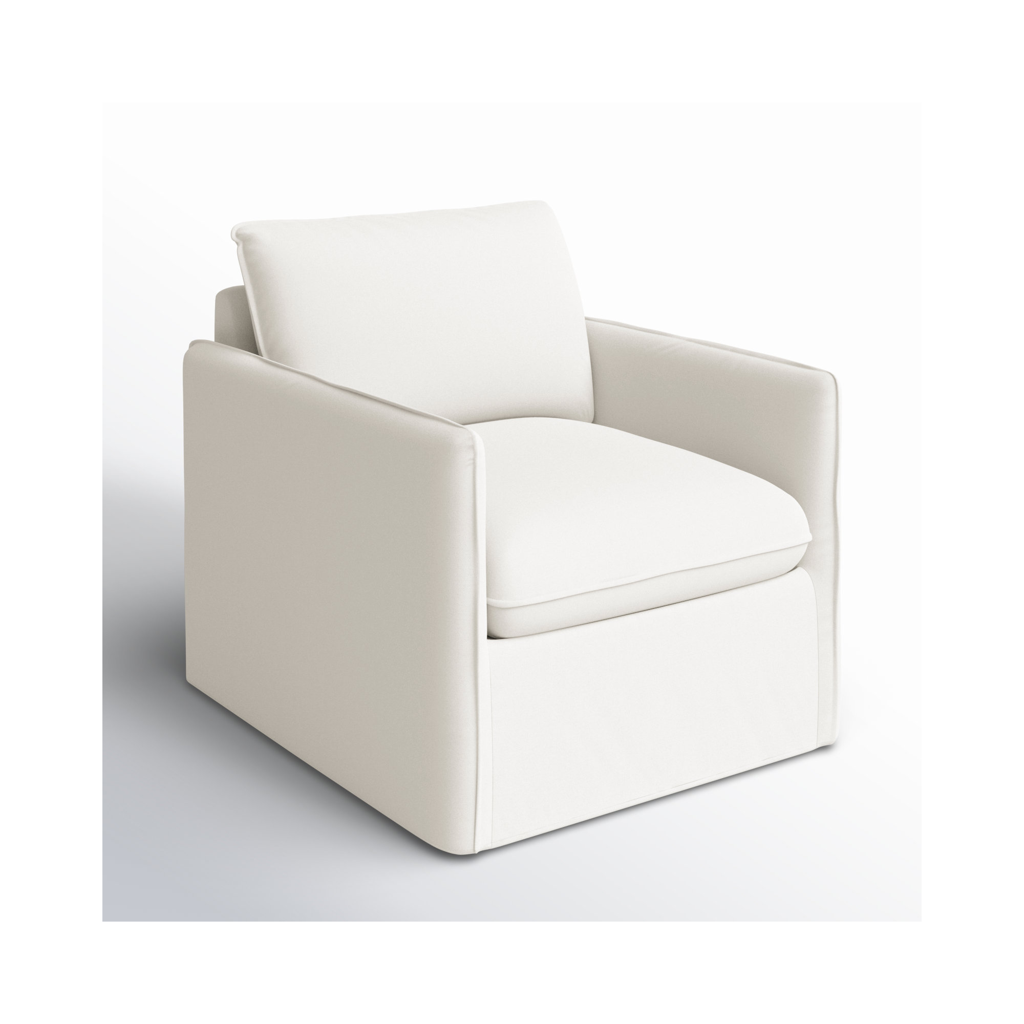 Bellatrix Slipcovered Armchair, Bayou Off White Canvas