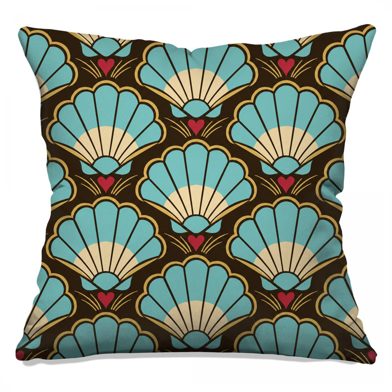 Coussins Scallop Shells Hearts, 26 x 26 inches