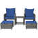 Ensemble de conversation pour terrasse 2 personnes avec coussins et repose-pieds Mapleview