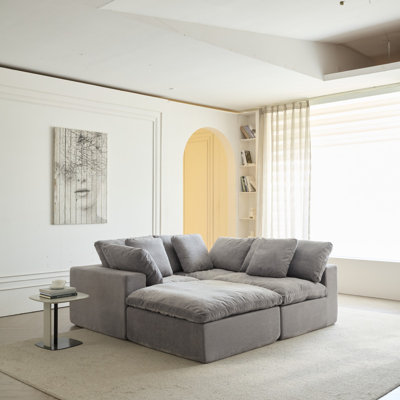 H-022-RIGHT ARMREST-K3207-19 Compressed Compression Sofa
