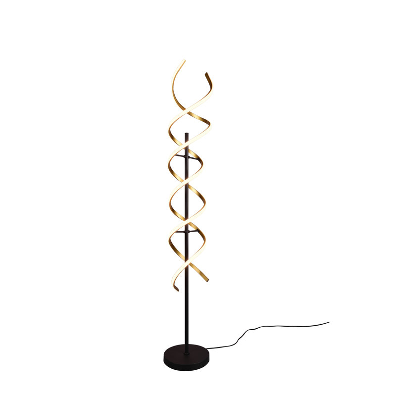 Ajay-Lee 150Cm Novetly Floor Lamp, Black/Matt Brass