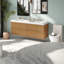 Meuble-lavabo moderne double (doit inclure le meuble-lavabo et le lavabo), rangement en panneau de fibres à densité moyenne de 59,3 pouces